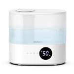 AlohaAir Smart Humidifiers for Bedroom, 4.0L Top Fill Cool Mist Humidifiers for Home,Auto Humidify for Baby and Plants, Essential Oil Diffuser with Timer, Cycling 7 Color Lights, Auto Shut-Off