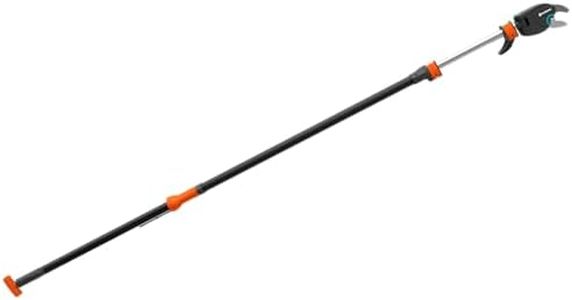 Gardena Telescopic StarCut 410 plus: Telescopic tree lopper for cutting branches, adjustable length of 230-410 cm, 6.5 m total reach including user, up to 200° cutting angle (12001-20)