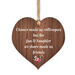 Colleague gifts | chance made us colleagues plaque | best friends present home sign for women good luck sorry your leaving | farewell retirement leavers gift | new job funny novelty thoughtful uk