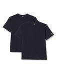 Champion Men's Legacy American Classics C-Logo S/S Pack T-Shirt, Navy Blue, S (Pack of 2)