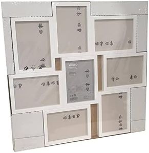 Ikea - Cornice per 8 fotografie Vaxbo, colore bianco, 13 x 18 cm