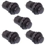 5 x Black Off(On) Momentary Round Push Button Switch SPST