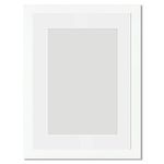 Alison Kingsgate White 10x8 Frame With Mount For 8x6 Size (15.24 x 20.32cm) - Modern Design White 10x8 Picture Frame With Mount with Safe Perspex Front & Wall Hanging Hooks - Handmade Frames