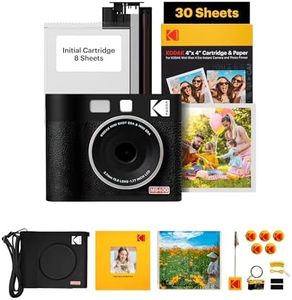 KODAK Mini Shot 4 ERA 4PASS 2-in-1 Instant Camera and Photo Printer (4x4) (Black, Camera + 70 Sheets + Gift Accessories)