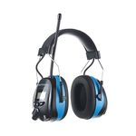 PROTEAR AM FM Radio Headphones, 25dB NRR Ear Protection Safety Ear Muffs, Noise Reduction Hearing Protector for Lawn Mowing and Landscaping(Light Blue)