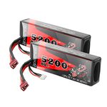 GOLDBAT 5200mAh 80C 2S 7.4V RC LiPo Battery Hard Case with Deans Plug for RC Evader BX Car RC Truck RC Truggy Racing (2 Packs)