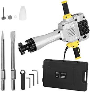 MSW Abbruchhammer 2100 W 85 J Schlagleistung 1600 Schläge/min SDS-HEX-Werkzeugaufnahme inkl. Flachmeißel, Spitzmeißel, Zubehör und Transportkoffer Stemmhammer Meißelhammer Betonhammer