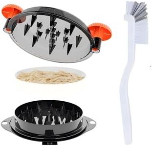 Chicken Shredder Tool Twist Meat Shredder Chicken Breast Shredder Large-Shredding Tools with Stainless Steel Spikes Chicken Breast, Pulled Pork, Beef (Orange&Black)