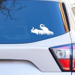 KREEPO Elephant’S Decals Stickers for Car Door, Window, Hood, Bumper Vinyl Self-Adhesive Waterproof Stickers (6x3IN) White Pack of 2