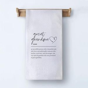 XUISWELL Great Grandma Kitchen Towels,Great Grandma Gifts,Great Grandma Birthday, Best Great Grandma Gifts,Gifts for Great Grandma,Great Grandma Dish Towels Hand Towels,16x24 Inch
