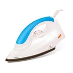 Double safety Paris Dry Iron 1000 watts | Premium Press | Electric iron for clothes | Anti Bacterial German Coating Technology | Powerful Heating | Perfect for gifting | Premium Iron | Blue