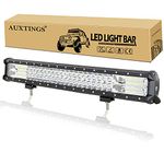 AUXTINGS 22 inch 324W Triple Row LED Light Bar 7D Lens Spot Flood Combo Beam Waterproof LED Work Diving Lights for Off Road Jeep ATV AWD SUV 4WD 4x4 Pickup