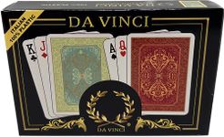 Da Vinci Persiano, Italian 100% Plastic Playing Cards, 2-deck Set Poker Size, W/hard Shell Case & 2 Cut Cards; Choose Regular or Jumbo Index