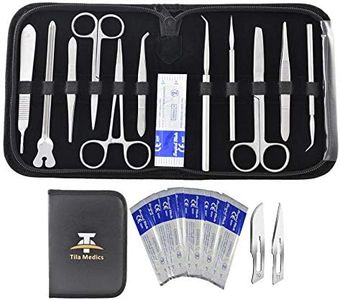 22Pcs Advanced Dissection Kit for Medical Biology & Veterinary Students- Anatomy Lab Botany Animal Frog etc Dissecting Kit. Premium Stainless Steel Scalpel Knife Handle-11 Blades