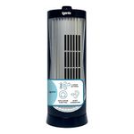Igenix 12" Mini Tower Fan, Compact Oscillating Desk Fan with 2 Speed Settings, Quiet Operation, Easy-Carry Handle, Ideal for Home, Office, Bedside & Desktop Use, Black/Silver, DF0020