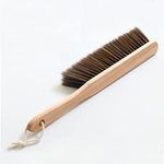 Hand Broom Synthetic Horse Hair Brush with Wood Handle Dust Brush Counter Duster Brush Bench Dustpan Brush for Counter Bed, Woodworking,Gardening, Furniture Cleaning