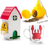 Tea Sub Tea Steeper, Tea House Tea Bag Organizer, and Crab Tea Infuser by OTOTO - Bundle of 3 Cute Tea Infuser for Loose Tea, Tea Bag Holder, and Tea Accessories for Tea Lovers