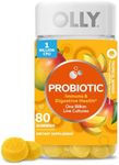 OLLY Probiotic Gummy, 1 Billion CFUs, Immune and Digestive Support, Chewable Probiotic Supplement, Mango, 80 Count