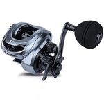 Sougayilang Baitcasting Fishing Reel High Speed Baitcaster with 9+1 Ball Bearings, Gear Ratio 8.0:1, Magnetic Brake- Left Handed