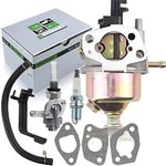 partszen 46561 Carburetor with Spark Plug Fuel Tank Shut Off Valve for Champion Power Equipment 3000 3500 4000 Watts Gas Generator Engine Carb Replaces 28-1783-V