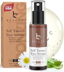 Face Tanner Serum - Medium to Dark Sunless Tanner for Face Sunless Tanner with Hyaluronic Acid - Self Tanner for Face Self Tan - Natural Face Tanner for Face Self Tanner