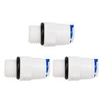 sourcing map 1/4 Inch Male -1/4 Inch Tube OD Quick Connect Water Purifiers Tube Fittings Push in to Connector Filter Tubing Hose Pipe Joint for RO Reverse Osmosis System 3pcs