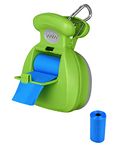 KALLAK Portable Dog Poop Scooper, Pelle a Caca Pour Chien, Sanitary Dog Waste Pick Up, Pet Pooper Scooper with Bag Dispenser Compartment, Dog Leash Clip and 2 Rolls of Waste Bags Included