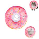 Soft Cat Recovery Collar Wound Healing Protective Collar，Cat Cone Collar Soft, Cute Cat Recovery Collar, Adjustable，Cat Cones After Surgery for Cats and Kitten, Puppies (S (Pack of 1))