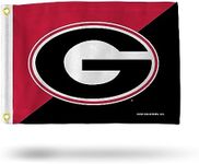 Rico Industries NCAA Georgia Bulldogs Primary Logo Two-Tone Team Colors 12" x 18" Utility Flag - Double Sided - Great for Boat/Golf Cart/Home ect.