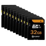 Synergy Digital 32GB, SDHC UHS-I Memory Cards - Class 10, U1, 100MB/s, 300 Series - Pack of 10