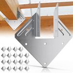 Herbert-fty 20 Pack Hurricane Tie,18-Gauge Hurricane Straps，Hot Dip Strong Galvanized Joist Hangers ,Rafter tie Brackets for Roofing Trusses Wood Timber,Seismic Bracket,Hurricane Clips