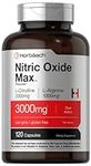 Nitric Oxide Supplement | 3000mg | 120 Capsules | Nitric Oxide Pre Workout with L Arginine and L Citrulline for Men and Women | Non-GMO, Gluten Free Formula | by Horbaach