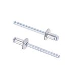 uxcell Blind Rivets, Aluminum Pull Rivets Core Decoration Rivets 5mm Diameter 8mm Grip Length Silver Tone, 60pcs