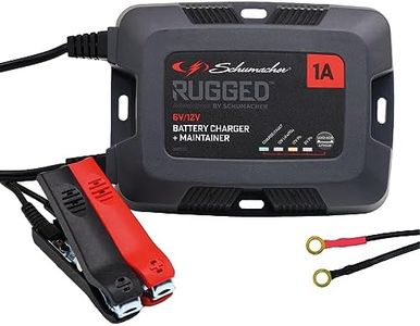 Schumacher - Rugged SPX 457 Automatic and Intelligent Charger and Maintainer 6V/12V, 1A - For Motorcycles, Cars, Boats,Quads, Lawn Mowers, Mini Tractors, Vintage Vehicles - IP66 Protection