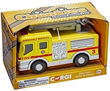 Chunkies Die Cast Airport Fire Department Engine with Crane Snorkel Truck Yellow Toy Vehicle Ages 3 & Up CH033