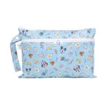 Bumkins Disney Waterproof Wet Dry Clutch Bag for Baby, Travel, Swim Suit, Cloth Diapers, Pump Parts, Pool, Gym Clothes, Toiletry, Hook to Stroller, Daycare, Packing Pouch, Zip Bag, Mickey and Minnie