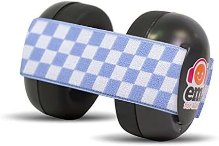 Em's 4 Bubs Baby Earmuffs Casque anti-bruit avec bandeau pour Bébé Bleu/Blanc