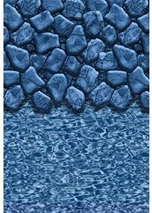 In The Swim 24' Round 20 Mil Unibead Pool Liner for Above Ground Swimming Pools - 48 Inch Wall Height - Boulder Swirl Design