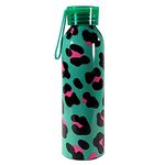 Polar Gear Animal Print Aluminum Water Bottle 650ml – Official Merchandise, Kids Reusable Non Spill BPA Free Recyclable - Ideal For School Nursery Sports Picnic - Multicolour, Green and Black