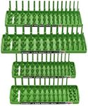 Hansen Global 3 Row Socket Holder, Green, Pack of 4 (92004