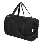 for Airlines Large Cabin Bag 56x45x25 Foldable Travel Duffel Bag Holdall Tote Carry on Luggage with Wet Pocket Overnight for Women and Men 40L (Black)