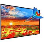 180 Inch Portable Projector Screen, YF2009SZ 16:9 HD Foldable Anti Crease Indoor Outdoor Movie Projection Screen with Hooks and Ropes for Home Theater, Education, Office, School, Camping, Party