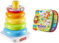 Fisher-Price Rock-A-Stack Baby Toy, Classic Ring Stacking Toy for Infants and Toddlers & VTech Baby 166703 Musical Rhymes Book, Multi