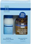 Blue Cross Cuticle Remover Cream for Dry Damaged Cuticles + Professional Nail & Cuticle Care Oil, 2 Pack Gift Set, Cuticle Oil 1oz + Cuticle Softener Cream 1oz, Made in USA