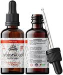 Wormwood Tincture, Organic Wormwood Extract (Artemisia Absinthium) Dried Herb, Non-GMO in Cold-Pressed Organic Vegetable Glycerin 2 oz, 670 mg