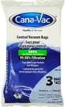 Cana-Vac Premium HEPA Central Vacuum Bags | 5-Ply Cloth Material, 3 Pack 060115 (1 Pack)