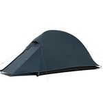 Naturehike Cloud up 1 Person Backpacking Tent Lightweight Camping Hiking Dome Tent for 1 Man Blue Upgrade 20D