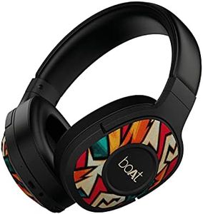 Boat Rockerz 550 Bluetooth Wireless Over Ear Headphones with Upto 20 Hours Playback, 50MM Drivers, Soft Padded Ear Cushions and Physical Noise Isolation with Mic (Black Symphony)