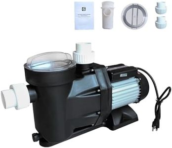 GarveeLife 1.5 HP Above/In Ground Pool Pump, 110V, 6160 GPH Single Speed, High-Flow Swimming Pool Pump with Filter Basket, 1100W Powerful Pool Pumps with 1.5" Inlet/Outlet (1.5HP, 110V)