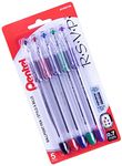 Pentel R.S.V.P. Ballpoint Pen, Everyday Writing, Office Supplies, School Supplies, Long Lasting 1,400m Writing Distance, 0.7mm Medium Point, Assorted Ink, BK90BP5M, 5 Pack